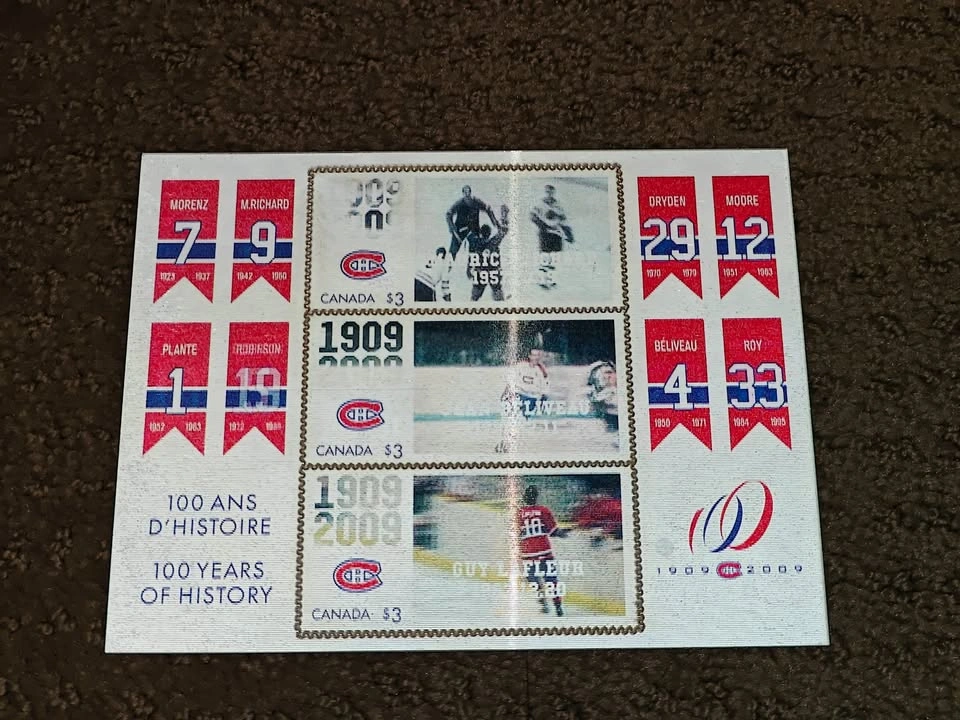 Stamp Sheet Montreal Canadiens 100 Anniversary Hockey Lenticular - photo 5