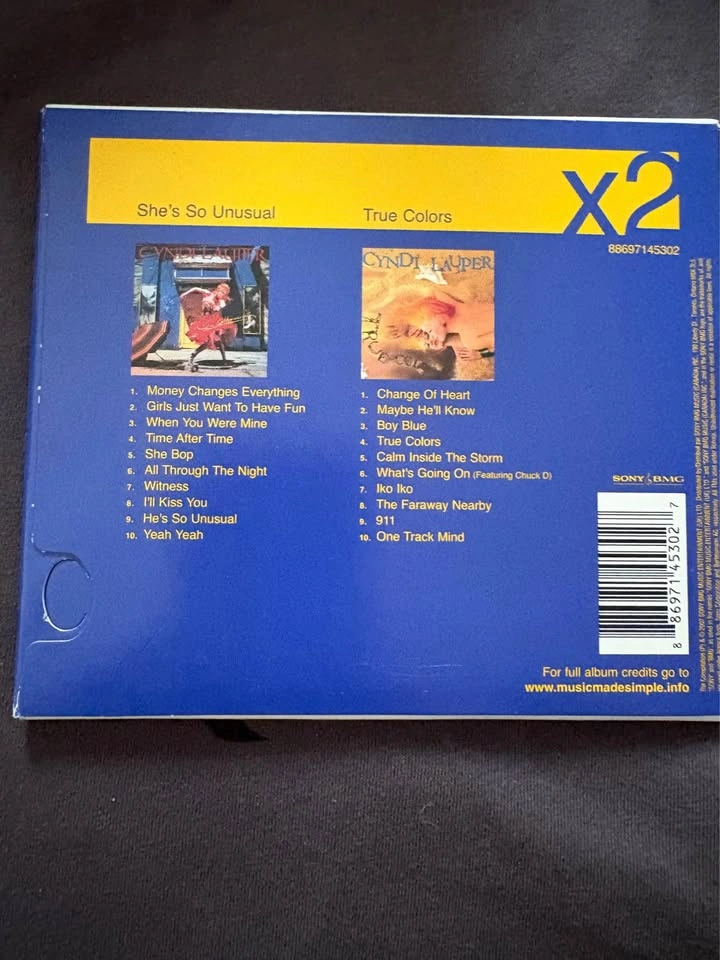 Cyndi Lauper She’s So Unusual / True Colors CD - photo 2