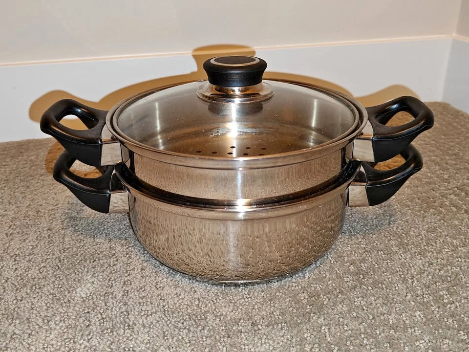 Cooks Quarters 18/10 Stainless Steel 7.5" Small Steamer Set