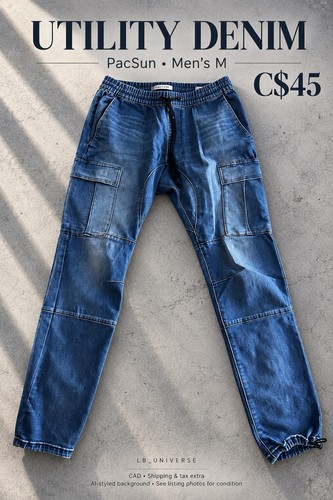 PacSun Denim Cargo Joggers – Men’s M