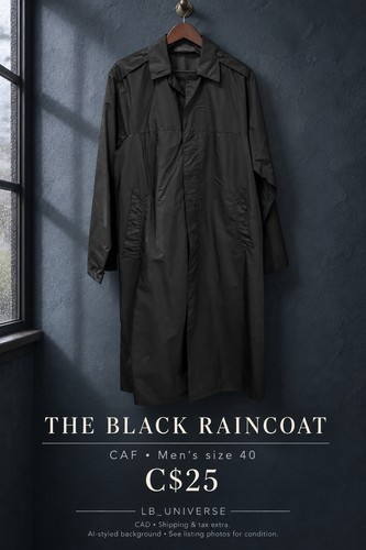 CAF Logistik Unicorp Men’s Black Raincoat – Size 40