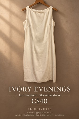 Lori Weidner Evenings Ivory White Sleeveless Sheath Dress