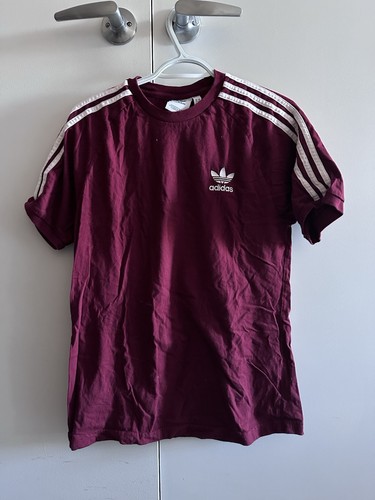 Adidas Originals 3-Stripes Burgundy T-Shirt Men’s M