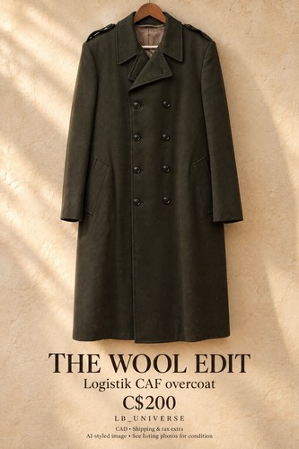Canadian Forces Logistik Wool Military DEU Overcoat