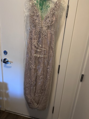 Stella Couture Blush Beaded Lace Formal Evening Gown Size 6 - photo 3