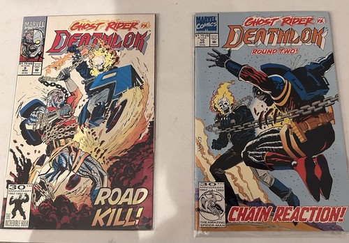 Deathlok #9 & 10 Ghost Rider vs Deathlok Marvel 1992 VF/NM