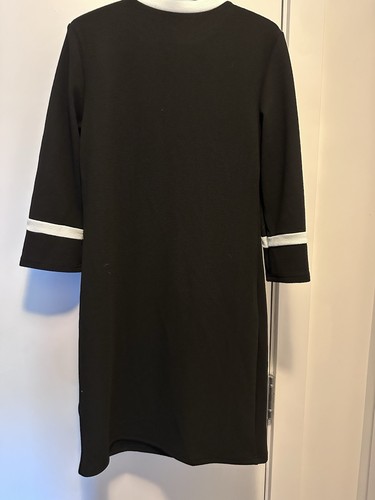 Black & White Contrast Trim Shift Dress - photo 3