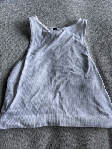 Dynamite Women’s White Ribbed Crop Tank Top Small - photo 2