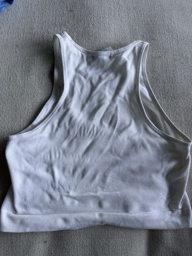 Dynamite Women’s White Ribbed Crop Tank Top Small - photo 3