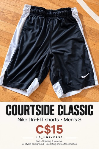Nike Dri-FIT Basketball Shorts Black/White – S