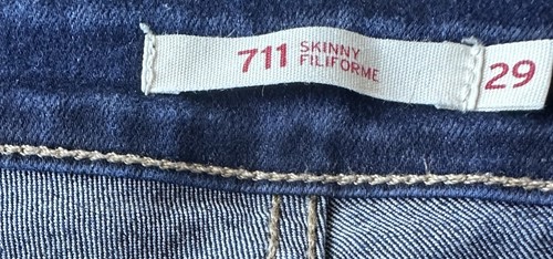 Levi's 711 Skinny Jeans Women’s Size 29 Mid Rise Stretch Blue De - photo 4