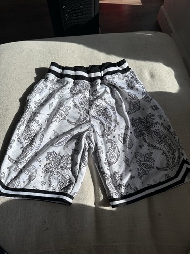 CSG Paisley Mesh Basketball Shorts Black/White XL - photo 2