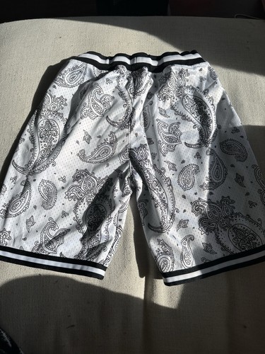 CSG Paisley Mesh Basketball Shorts Black/White XL - photo 3