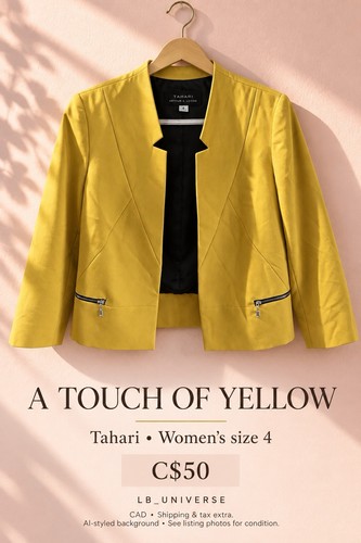 Tahari Arthur S. Levine Yellow Blazer