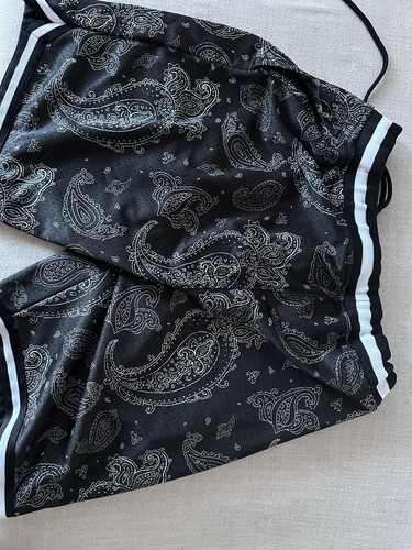 CSG Paisley Mesh Basketball Shorts Black/White XL - photo 2