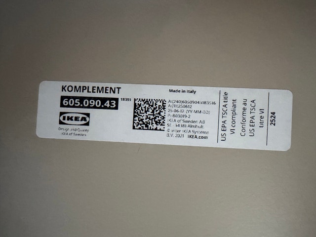 Ikea KOMPLEMENT Shelf, gray-beige, 50x58cm