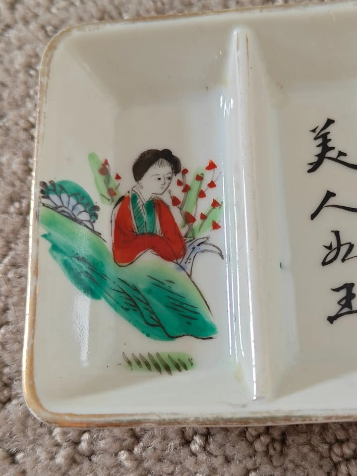 Chinese Antique Sauce Plate - Hand Painted Art Piece - photo 2