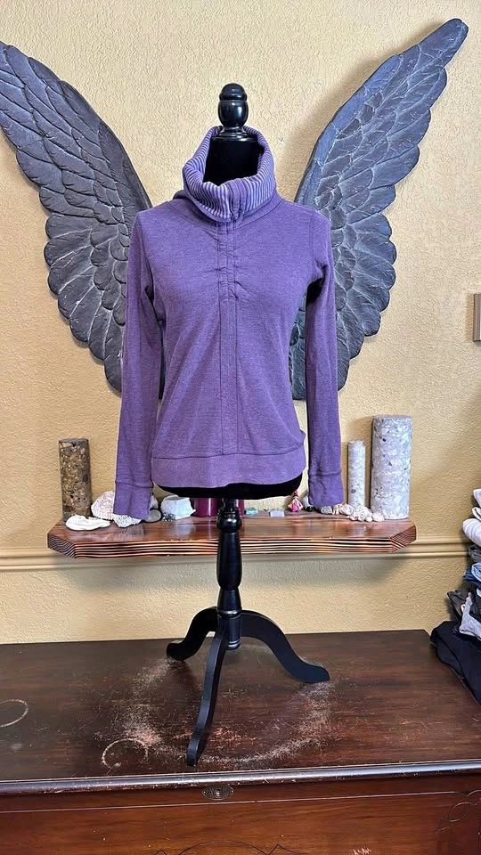 Lululemon Purple Reversible Cowl Neck Sweater
