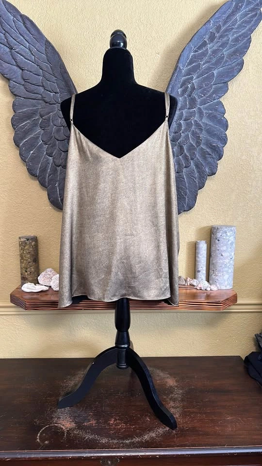 A MTL 1980 Gold Metallic Camisole Top - photo 4