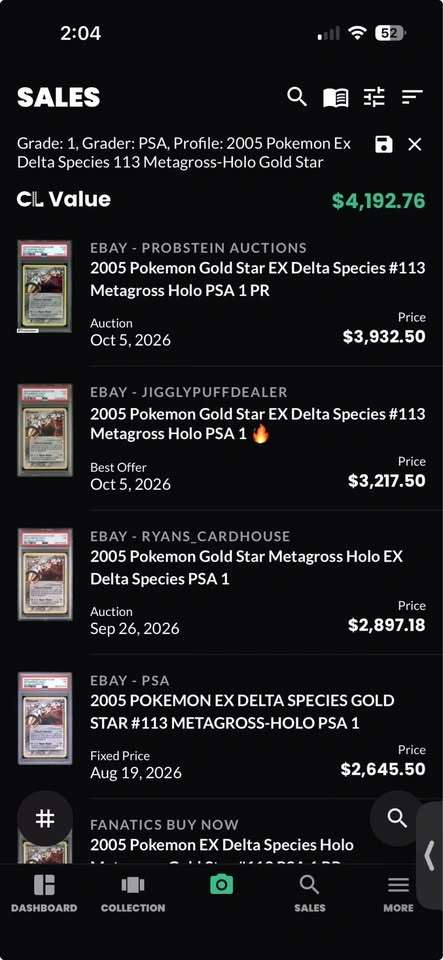 Gold Star Metagross PSA 1 - 4.1 OBO FS/FT - photo 3