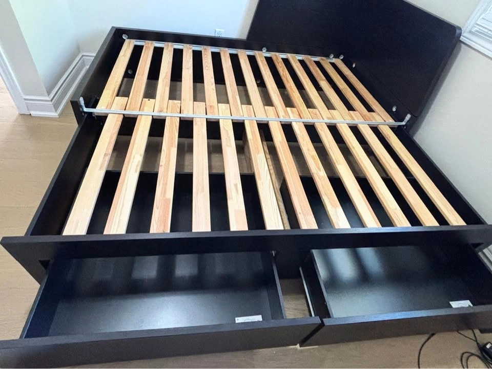 Daybed Frame with 2 Drawers – Twin, Black-Brown - photo 2
