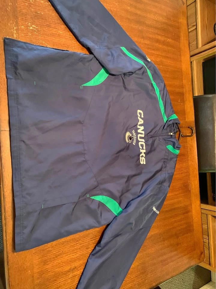 Reebok Vancouver Canucks 1/4 Zip Windbreaker - 2XL