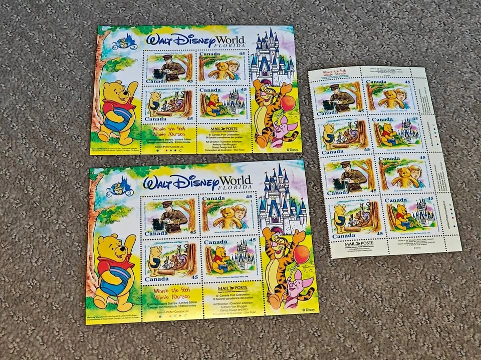 Stamp Collection - Vintage 1996 Canada Post Winnie the Pooh