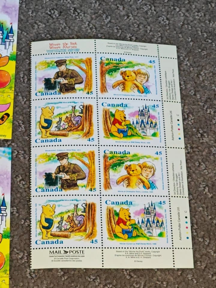 Stamp Collection - Vintage 1996 Canada Post Winnie the Pooh - photo 5
