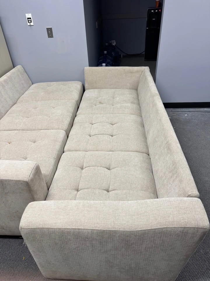 🛋️ ELLSFORD L-Shaped Beige Sectional Sofa – Modern & Comfortable - photo 3