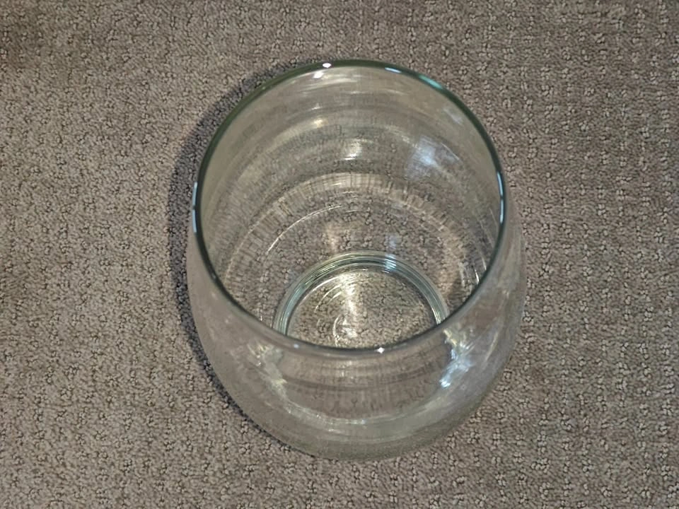 Floral Pear Shaped Clear Glass Vase - Tall Vase for Flowers - photo 2