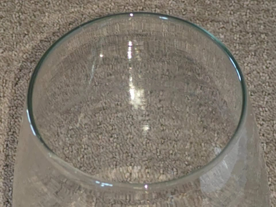 Floral Pear Shaped Clear Glass Vase - Tall Vase for Flowers - photo 3