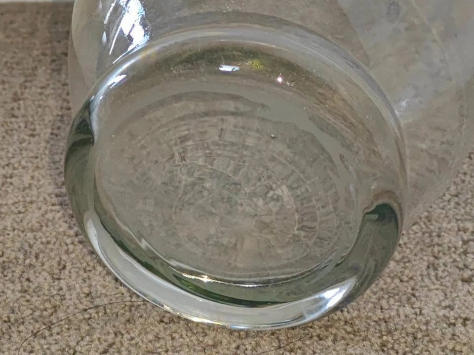 Floral Pear Shaped Clear Glass Vase - Tall Vase for Flowers - photo 5