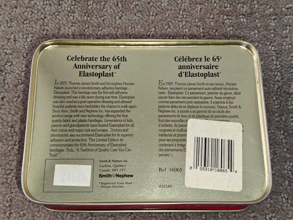 Elastoplast 65th Anniversary Bandage Collectible Empty Tin Box - photo 5