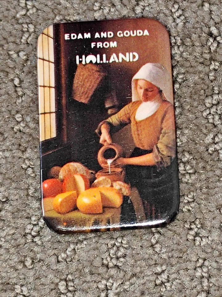 Edam and Gouda From Holland Cheese Pinback Button Pin Badge