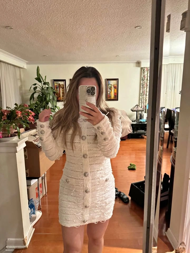 Balmain Tweed Knit Dress