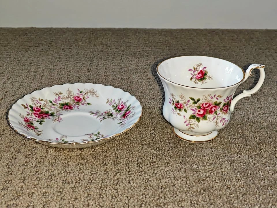 Vintage Tea Cup and Saucer Set - Royal Albert Lavender Rose
