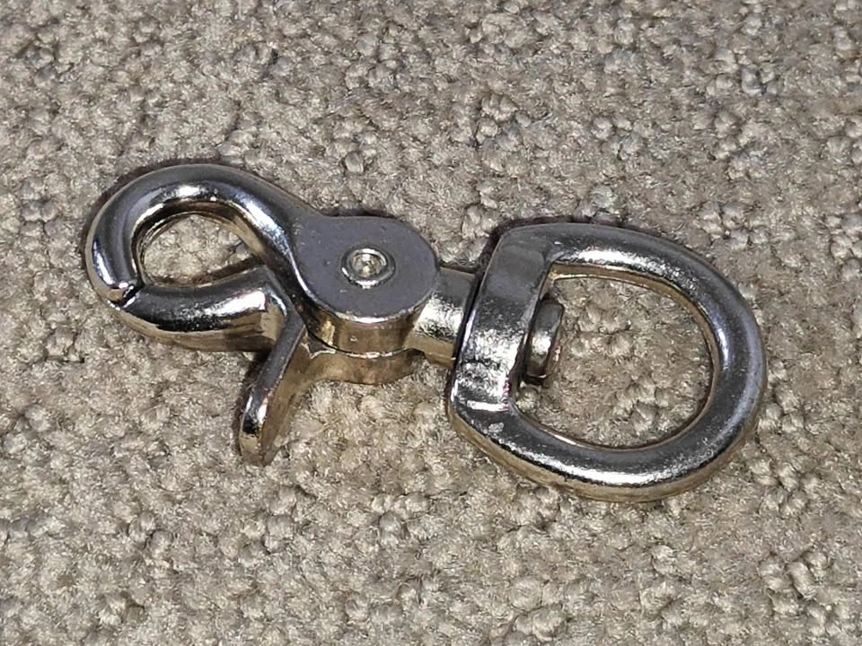 Snap Hooks w/ Trigger - Steel Lobster Claw Clasps for Keychain - photo 2