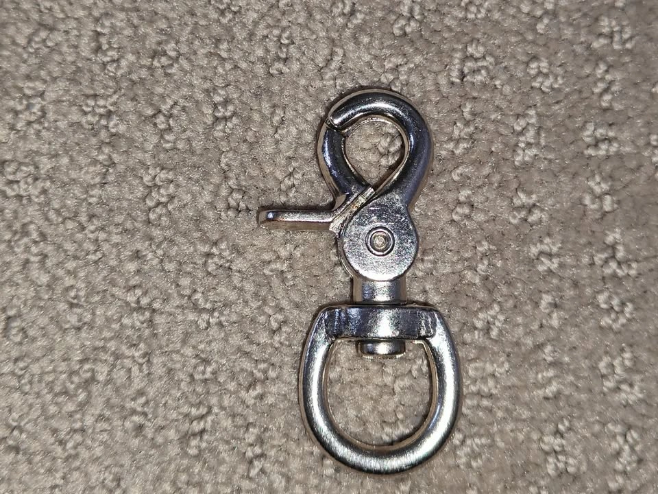 Snap Hooks w/ Trigger - Steel Lobster Claw Clasps for Keychain - photo 4