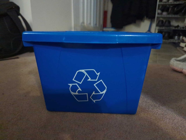 Blue Recycling Bin