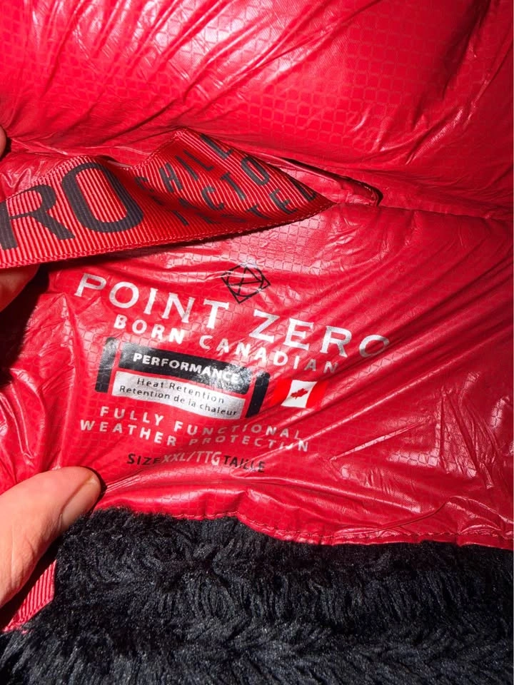 Red Hooded Puffer Jacket — $25 - photo 3