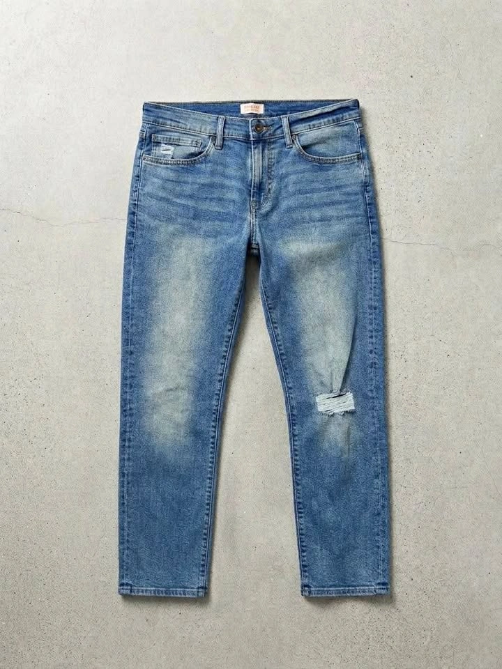 Levi Strauss Signature Men’s Jeans – Distressed Blue Denim size
