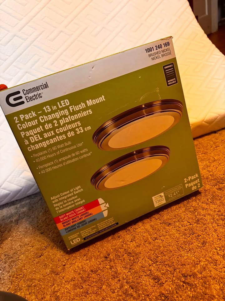 2 Pack Ceiling Lights- 13 in LED Colour Changing Flush Mount