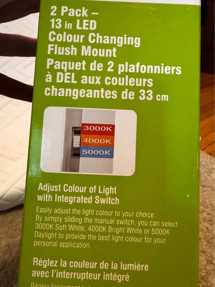 2 Pack Ceiling Lights- 13 in LED Colour Changing Flush Mount image indicator(4)