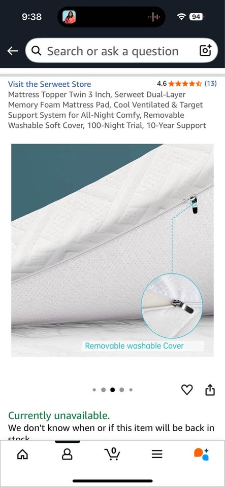 Mattress Topper -twin size - photo 5