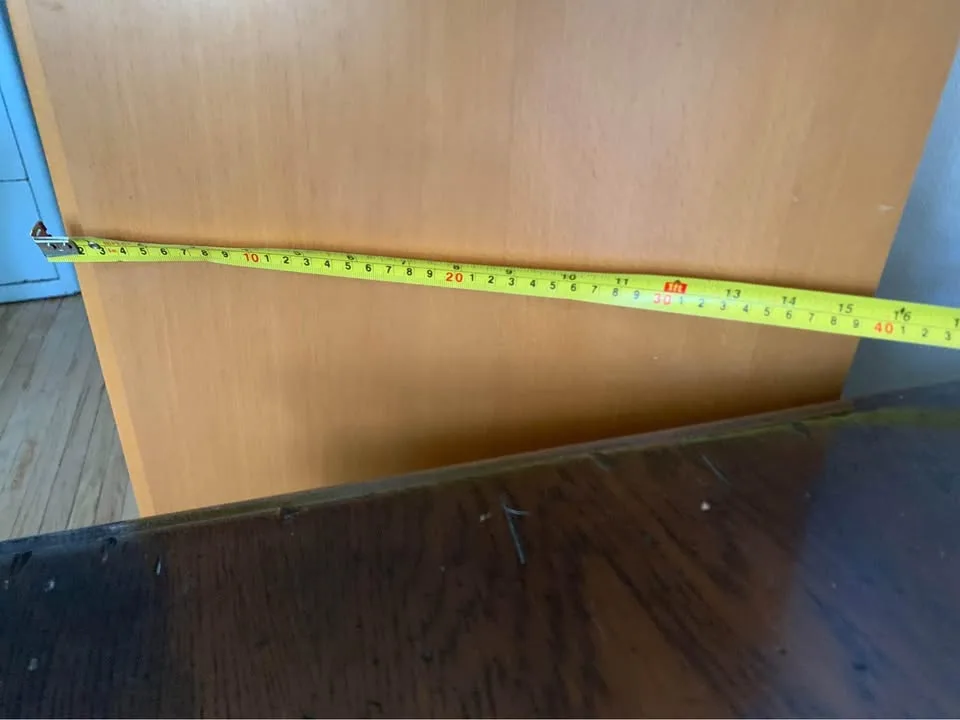 Tall Solid Ikea Bookcase w/ Glass Door image indicator(4)