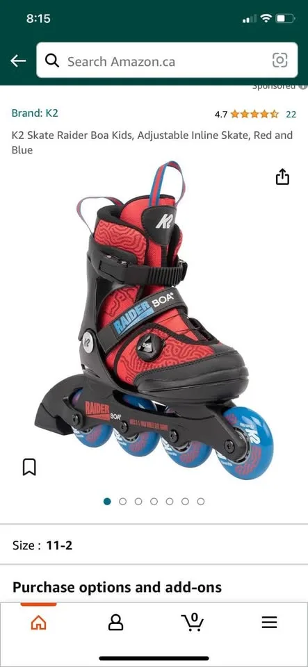 K2 Skate Raider Pro Kids, Adjustable Inline Skate + Pad Set image indicator(4)