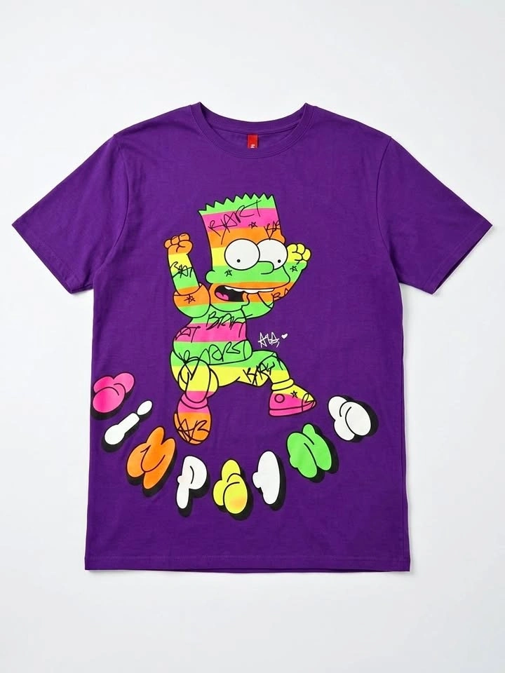 Purple Bart Simpson Graphic T-Shirt – XL