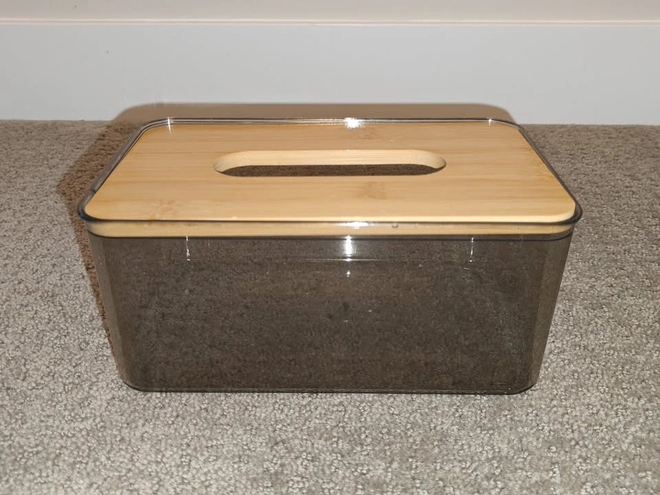 Modern Transparent Tissue Holder / Dryer Sheet Dispenser - photo 2