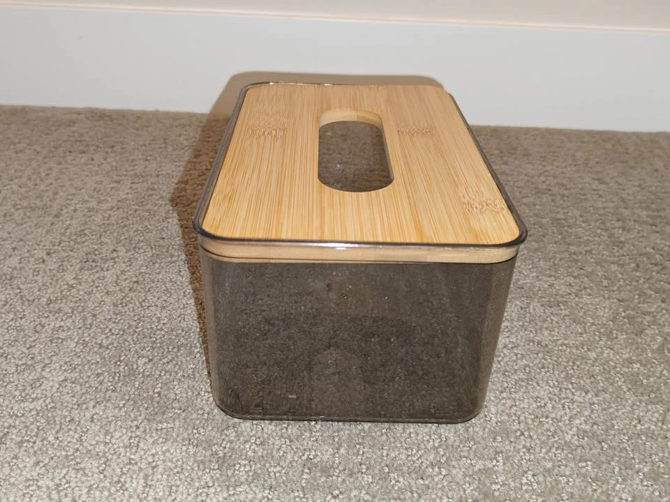 Modern Transparent Tissue Holder / Dryer Sheet Dispenser - photo 3