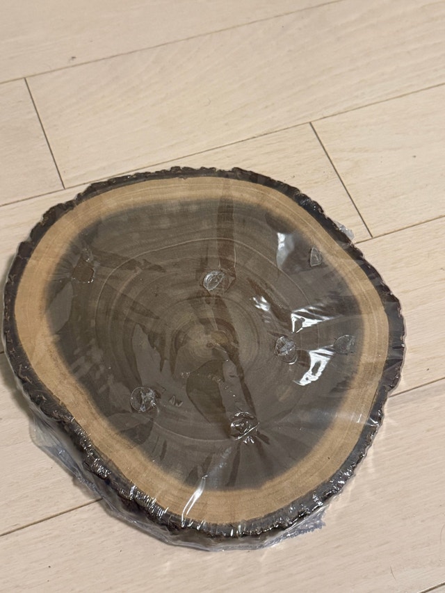 Natural Wood Slice Serving Tray – Rustic Bark Edge - Brand New - photo 5